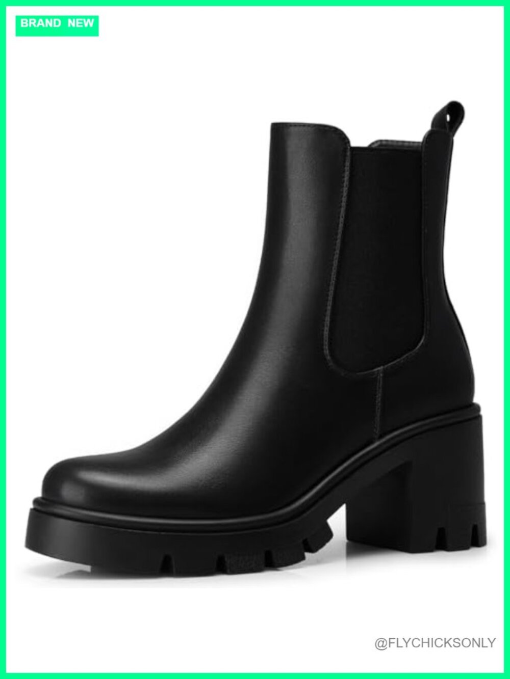 Chelsea Ankle Boots Platform Comfortable 2.9 Inch Polyurethane Lug Sole